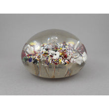 Load image into Gallery viewer, Excellent Antique Art Glass Paperweight - Handmade, Multicolor with Gold &amp; Bubbles