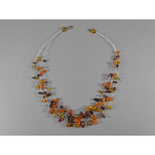 Vintage Natural Genuine Amber Polished Nugget Beads Necklace