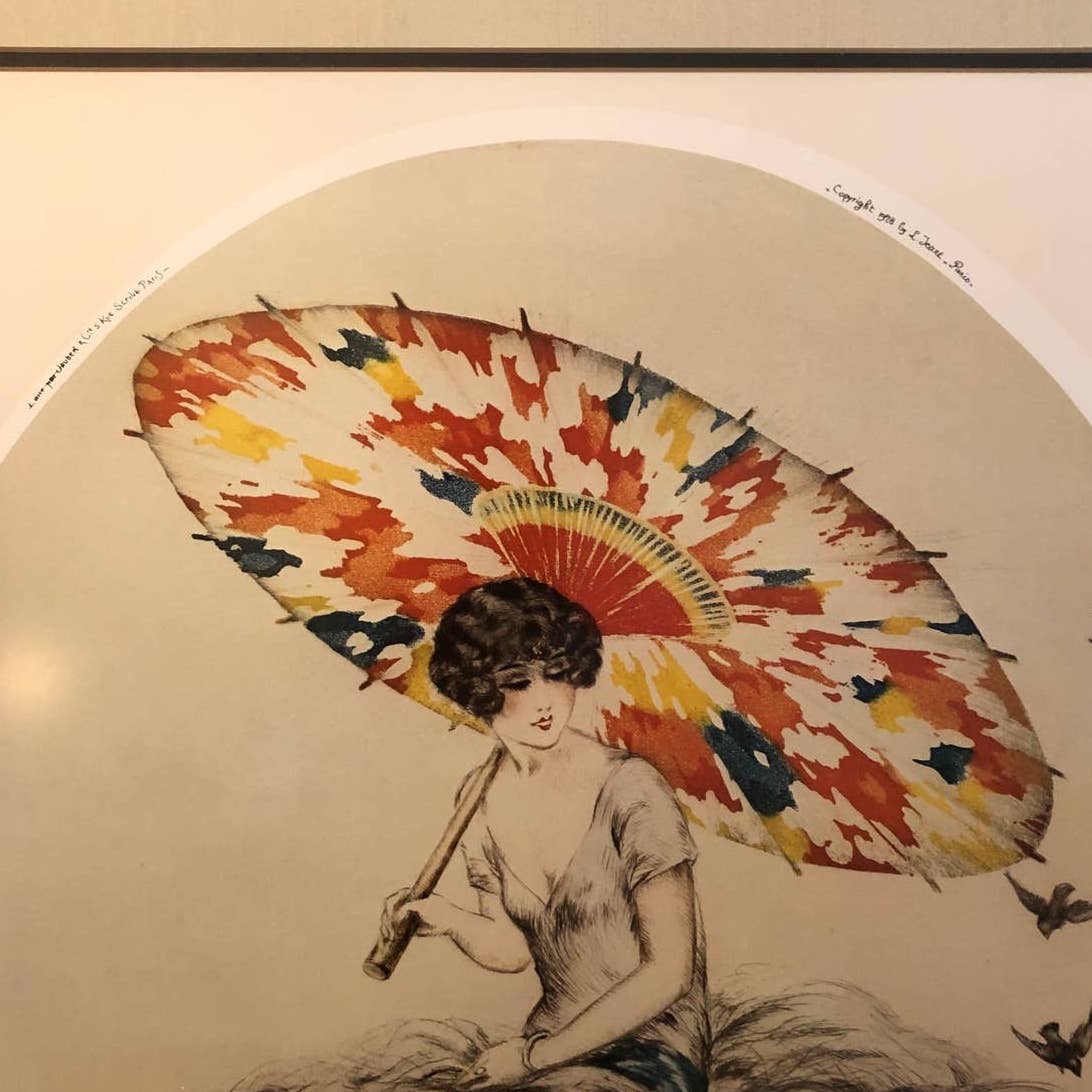 Vintage Louis Icart Print - Parasol - Reproduction of an Art Deco Era –  Lori Bilodeau Antiques