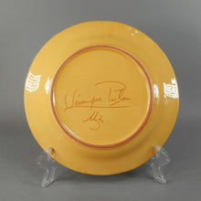 Load image into Gallery viewer, 4 Vintage Handmade Veronique Pichon French Rose Design Salad Dessert 8&quot; Plates - Studio Artisan Pottery, Uzes, France