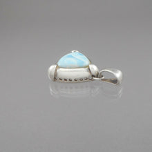 Load image into Gallery viewer, Vintage Blue Larimar Sterling Silver Triangle Pendant - Natural Gemstone - circa 1980 - Southwestern Style