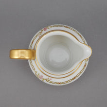 Load image into Gallery viewer, Excellent Theodore Haviland Limoges France China Creamer - Schleiger 635 Pattern - Pink Rose Flowers, Gold on White - French Porcelain - Mint Estate Condition