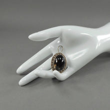 Load image into Gallery viewer, Vintage Southwestern Style Smoky Quartz Sterling Silver Pendant Oval Gemstone