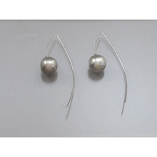 Load image into Gallery viewer, Vintage Handmade Sterling Silver Threader Earrings - Ball and Wire Minimalist Design - Artisan Crafted Studio Jewelry