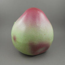 Load image into Gallery viewer, Large Antique Chinese Qing Porcelain Altar Fruit Pink and Green Pear or Peach - 19th Century Export Pottery Temple Offering