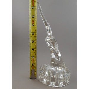 Vintage circa 1940 Cambridge Art Glass Seagull Bird Flower Frog Flying Bird Centerpiece