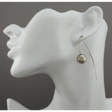 Load image into Gallery viewer, Vintage Handmade Sterling Silver Threader Earrings - Ball and Wire Minimalist Design - Artisan Crafted Studio Jewelry