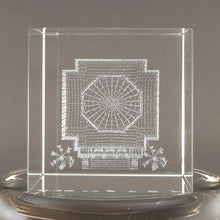 Load image into Gallery viewer, Tsinghua University Laser Etched Crystal Glass Cube Paperweight 3D Haidian, Beijing, China Souvenir