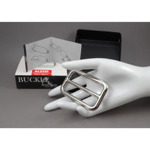 Load image into Gallery viewer, Alessi Belt Buckle Toothpaste and Cosmetic Tube Squeezer, Press - Alessi, Italy - Chrome Plated Metal - New in Box