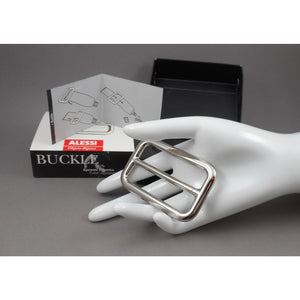 Alessi Belt Buckle Toothpaste and Cosmetic Tube Squeezer, Press - Alessi, Italy - Chrome Plated Metal - New in Box