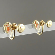 Load image into Gallery viewer, Pair of Tiny Vintage 12K Gold Filled Carved Shell Cameo Screw Back Earrings