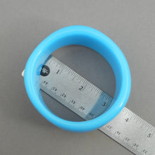 Load image into Gallery viewer, Pair of Vintage 1980s Signed Ben Amun Wave Design Bracelets - Blue Opaque Lucite Resin Plastic - Large Chunky Bangles