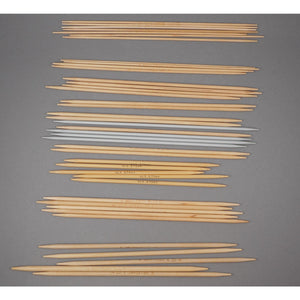 Brittany Knitting Needle Set with Roll Up Fabric Case Lot of 75, Wood, Bamboo, Nylon, Double Point