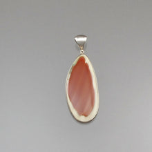 Load image into Gallery viewer, Starborn Brown and White Agate Gemstone Sterling Silver Pendant Natural Stone