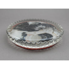 Load image into Gallery viewer, Vintage Glass Louis Icart Paperweight Art Deco Era Print - &quot; Fumee &quot; (Smoke), circa 1920 - Art Deco Era Nude - Woman Reclining - Hand Cast Glass