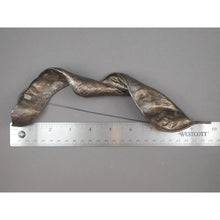 Load image into Gallery viewer, Silver and Copper Plated Brooch - Honey Locust Pod or Leaf - Lapel, Shawl or Cloak Pin - Signed JD, Artisan Crafted Jewelry