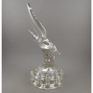 Vintage circa 1940 Cambridge Art Glass Seagull Bird Flower Frog Flying Bird Centerpiece