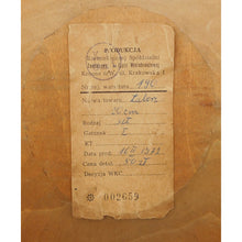 Load image into Gallery viewer, Authentic Vintage Polish Folk Art Hand Carved Wood Plate - Dated 1972 with Maker&#39;s Label Leaf Design - Made in Poland