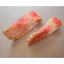 Load image into Gallery viewer, Rare Vintage Frankenstein Monster Halloween Costume Feet - Painted Gauze Fabric