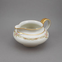 Load image into Gallery viewer, Excellent Theodore Haviland Limoges France China Creamer - Schleiger 635 Pattern - Pink Rose Flowers, Gold on White - French Porcelain - Mint Estate Condition