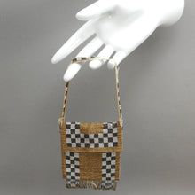 Load image into Gallery viewer, Antique Victorian or Edwardian Micro Beaded Mini Wristlet Purse with Fringe - Kid Glove Leather Lining
