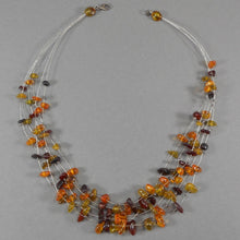 Load image into Gallery viewer, Vintage Natural Genuine Amber Polished Nugget Beads Necklace