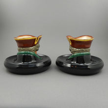 Load image into Gallery viewer, Pair of Vintage Royal Doulton Dick Turpin Ashtrays Match Holders Toby Style Ash Pots