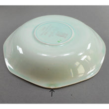 Load image into Gallery viewer, 6 Vtg Old Mark Adams Calyx Ware Singapore Bird Pattern Cup and Saucer Sets - Circa 1930 English Ironstone - Pale Blue Green with Pink Flowers - Made in England