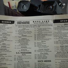 Load image into Gallery viewer, Vtg 1950s Sawyers View-Master Toy Black Bakelite with Library Box Case 14 Reels