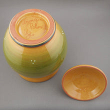 Load image into Gallery viewer, Vintage Veronique Pichon French Rose Design Small Lidded Jar Canister - Artisan Pottery, Uzes, France