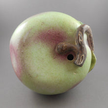 Load image into Gallery viewer, Large Antique Chinese Qing Porcelain Altar Fruit Pink and Green Pear or Peach - 19th Century Export Pottery Temple Offering