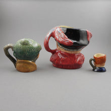 Load image into Gallery viewer, Lot of 3 Vintage Royal Doulton Toby Jugs Pitchers - Mini, Small, Medium - Fat Boy, Falstaff, Auld Mac - Made in England