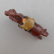 Load image into Gallery viewer, Antique or Vintage Cast Iron Toy - 3" h - Soldier on a Brown Horse Figure
