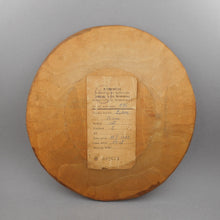 Load image into Gallery viewer, Authentic Vintage Polish Folk Art Hand Carved Wood Plate - Dated 1972 with Maker&#39;s Label Leaf Design - Made in Poland
