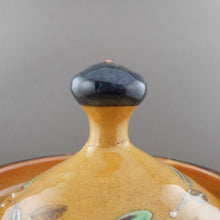 Load image into Gallery viewer, Vintage Veronique Pichon French Rose Design Small Lidded Jar Canister - Artisan Pottery, Uzes, France