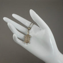 Load image into Gallery viewer, Vintage Southwestern Style Sterling Silver Necklace Turtle Pendant with an 18" Anchor / Mariner / Marina Link Chain