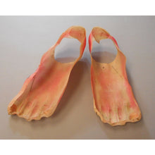Load image into Gallery viewer, Rare Vintage Frankenstein Monster Halloween Costume Feet - Painted Gauze Fabric