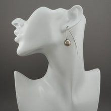 Load image into Gallery viewer, Vintage Handmade Sterling Silver Threader Earrings - Ball and Wire Minimalist Design - Artisan Crafted Studio Jewelry