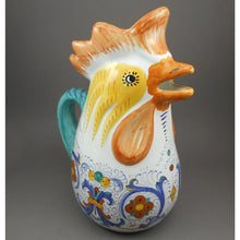 Load image into Gallery viewer, Excellent Vintage Cama Deruta Rooster Pitcher - 9.75&quot; - Hand Painted Italian Art Pottery