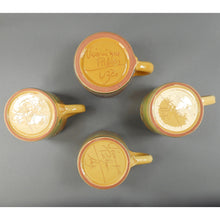 Load image into Gallery viewer, 4 Vintage Veronique Pichon French Rose Design Mugs - Artisan Pottery, Uzes, France