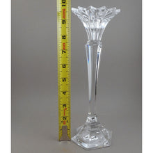 Load image into Gallery viewer, Pristine Pair of Tall Vintage Mikasa Excelsior Crystal Candlesticks - Clear Glass Candle Holders - Set of 2