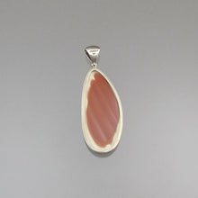 Load image into Gallery viewer, Starborn Brown and White Agate Gemstone Sterling Silver Pendant Natural Stone