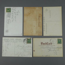 Load image into Gallery viewer, Lot of 5 Antique Vintage Original Embossed Post Cards - Valentine Greetings - circa 1910 - Used and Unused - One Tuck