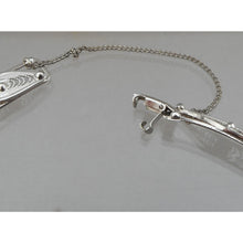 Load image into Gallery viewer, Vintage Sterling Silver Filigree Link Bracelet with Emerald Cut Blue Topaz Stones