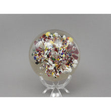 Load image into Gallery viewer, Excellent Antique Art Glass Paperweight - Handmade, Multicolor with Gold &amp; Bubbles