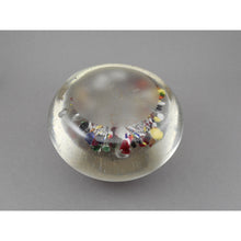 Load image into Gallery viewer, Excellent Antique Art Glass Paperweight - Handmade, Multicolor with Gold &amp; Bubbles