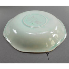 Load image into Gallery viewer, 6 Vtg Old Mark Adams Calyx Ware Singapore Bird Pattern Cup and Saucer Sets - Circa 1930 English Ironstone - Pale Blue Green with Pink Flowers - Made in England