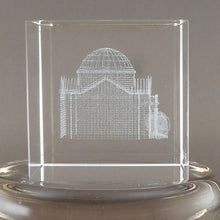Load image into Gallery viewer, Tsinghua University Laser Etched Crystal Glass Cube Paperweight 3D Haidian, Beijing, China Souvenir