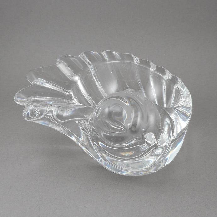 Vintage Vannes France Art Glass Shell Seashell Bowl Candy Ring Trinket Dish