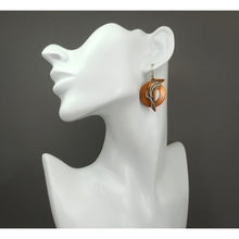 Load image into Gallery viewer, Regina Marie Artisan Mixed Metals Dangle Earrings - Handmade in USA of Copper and Sterling Silver - Wires for Pierced Ears - Signed American Jewelry - Statement Pieces - Fine Estate Jewelry Collection